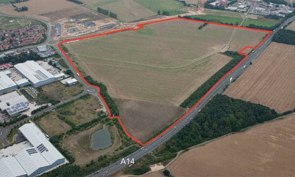 JAYNIC scoops development promotion partnership with Taylor Wimpey on 114-acre employment area at Suffolk Park, Bury St Edmunds 9 - Jaynic SuffolkPark aerialoverlay0916 2 yo - Jaynic