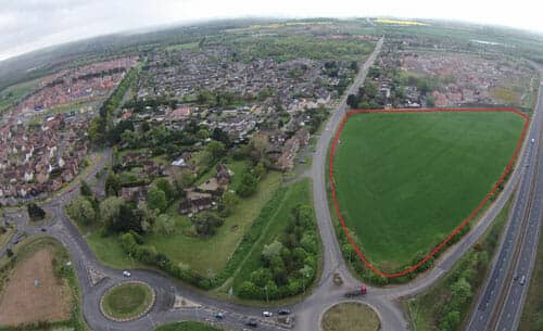 JAYNIC sells 125-home residential development site at Red Lodge in Suffolk 10 - Jaynic red lodge aerial - Jaynic