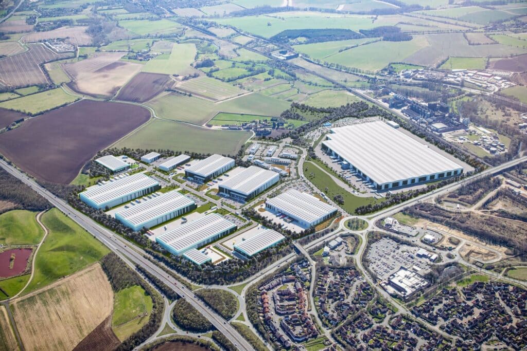 Reserved Matters Planning Application Submitted For 1.17m Sq Ft Unit To Be Occupied By Retail Company The Range At Gateway 14, Stowmarket, Suffolk 2 - Jaynic 1197 Gateway 14 Aerial 220719 - Jaynic