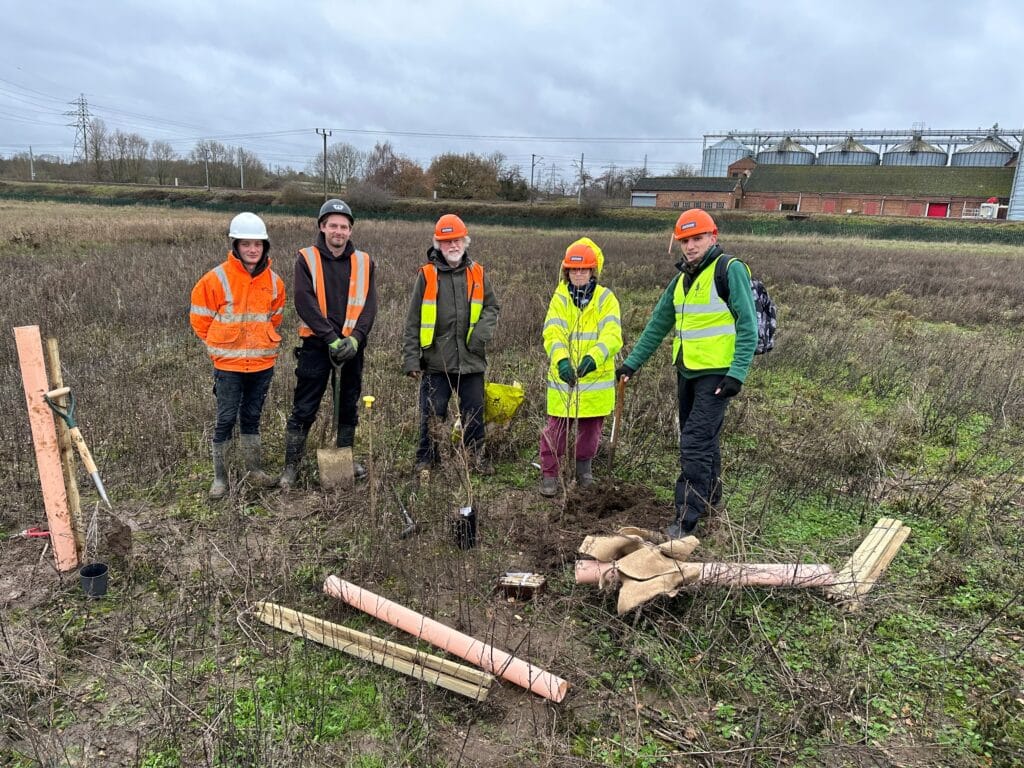 Native Suffolk Trees Planted At Gateway 14 To Aid Biodiversity 9 - Jaynic Warden Tree Planting - Jaynic
