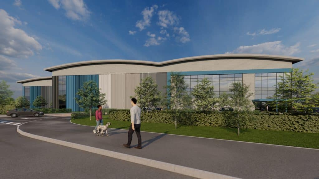 Planning Permission Given For 164,500 Sq Ft Manufacturing And Warehouse Unit At Gateway 14, Stowmarket 7 - Jaynic P2000 FRONT ELEVATION FEB24 - Jaynic