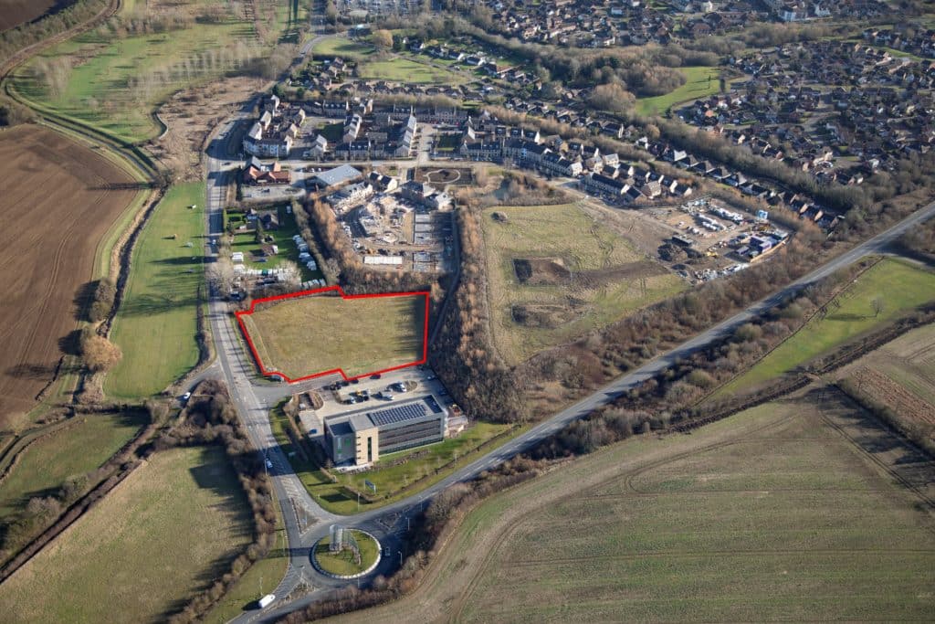 Outline Planning Permission Granted For 44,000 Sq Ft Of Business Space At Haverhill Research Park 2 - Jaynic Plot 200 HRP Aerial - Jaynic